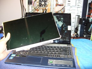 cracked laptop screen replaced